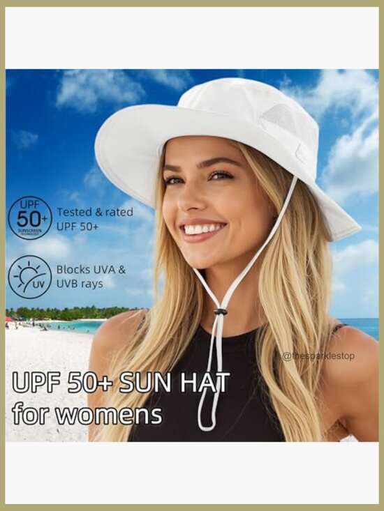 UPF 50+ Sun Hat Wide Brim Bucket Hat Polyester Outdoor Hiking Beach main image 6